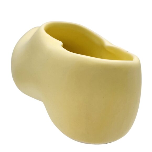 Vintage Ceramic Dutch shoe Clog Yellow Made in Taiwan 6.5" Cottagecore European - Picture 4 of 8